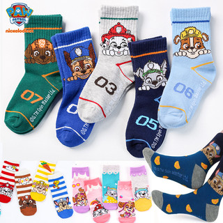 Tất cho bé trai bé gái PAW Patrol Set 5 đôi tất vớ cao cổ cho bé dày dặn giữ ấm chân mùa thu đông trẻ em 1 - 9 tuổi