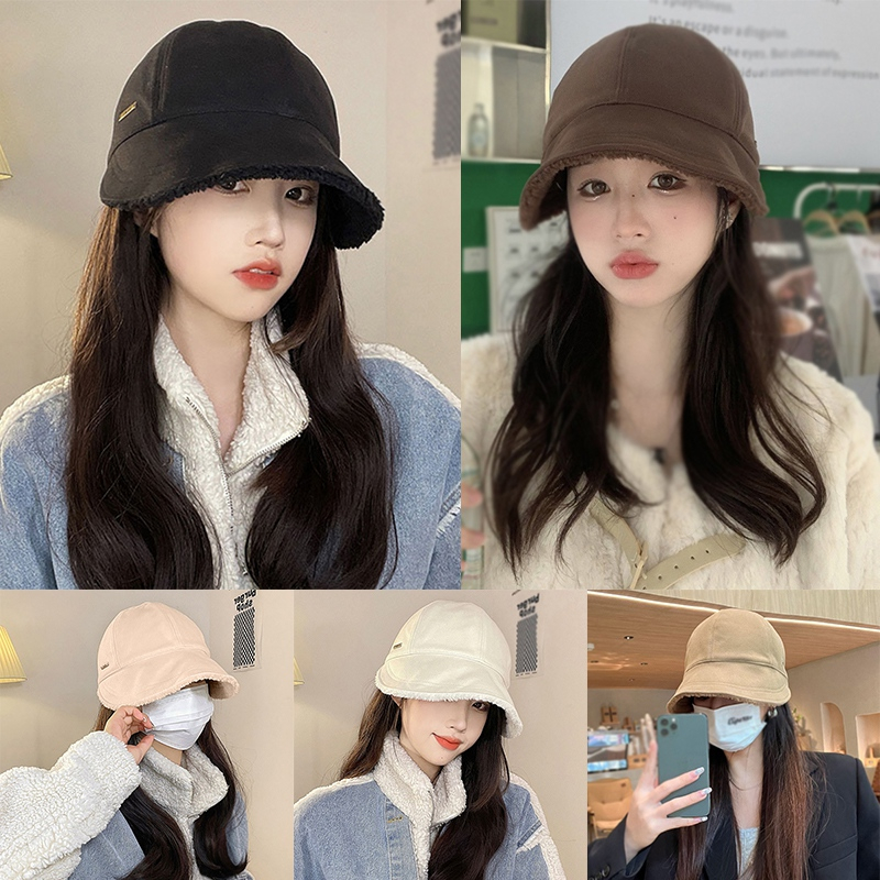 Mũ Lông Cừu Hai Mặt Giữ Ấm Mùa Đông Cho Nữ