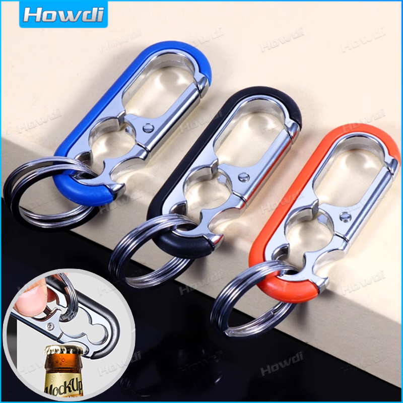 Móc Khóa Kim Loại Kiêm Đồ Khui Nắp Chai Đa Năng Sáng Tạo Cho Nam