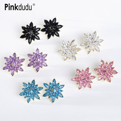 Pinkdudu Bông Tai Dạng Hạt đính đá Zircon Nhiều Lớp Thời Trang Bông Tai Hình Học 5 Màu Kim Bạc Sang Trọng Nhẹ Cho Nữ Trang Sức PD1543