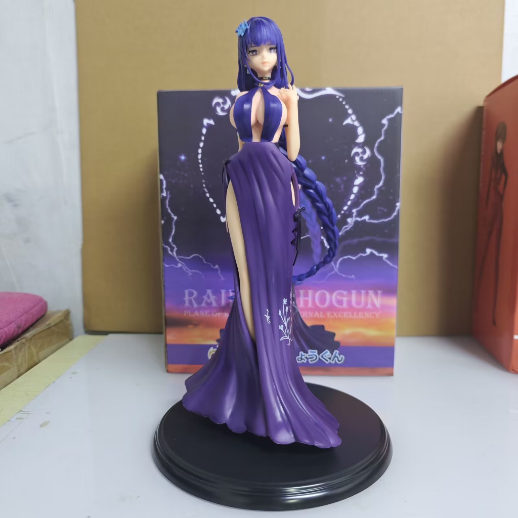 Mô Hình Nhân Vật genshin Mặc Đầm Tím 25cm Chất Liệu Mềm Mại