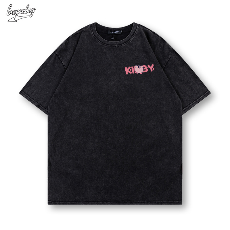 Áo phông nam BEEYANBUY Y0386 100% cotton wash đơn giản đẹp mắt unisex ulzzang