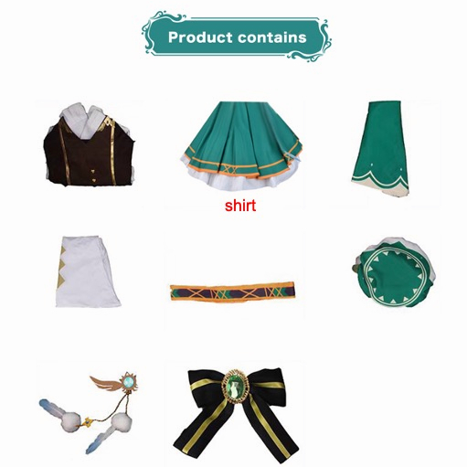 HOLOUN Genshin Impact Venti Game Anime Cosplay Wig Headwear Hu Tao Fancy Outfits Halloween Costume Christmas Drag Party Gift