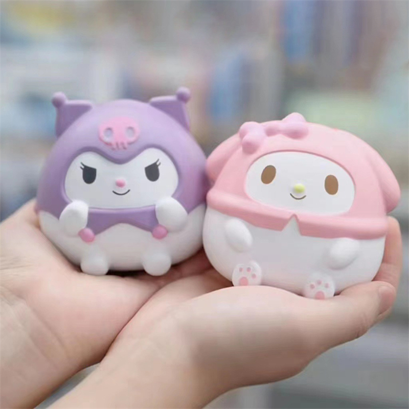 Set 4 Đồ Chơi Sanrio Cho Bé Xả Stress Đồ Chơi Nắn Bóp Đàn Hồi Giảm Stress Hình Chú Gà / Khủng Long/đồ Chơi Cho Bé sanrio toys