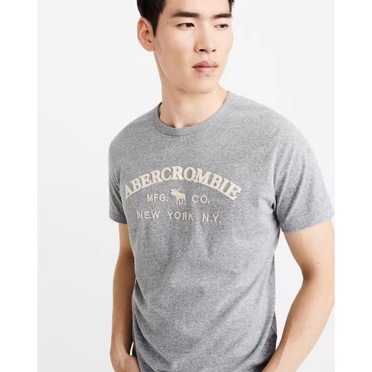 Abercrombie Áo Thun cotton Ngắn Tay In Họa Tiết Cá Tính Thoải Mái Cho Nam