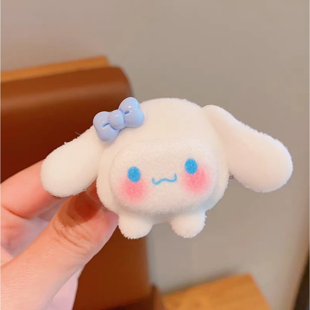 SANRIO Dễ Thương Kẹp Tóc Lông Xù Kiểu Hoạt Hình Đáng Yêu Cho Nữ Kiểu Hàn Quốc