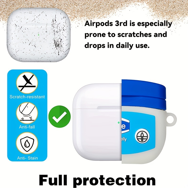 Vỏ Bảo Vệ Hộp Sạc Tai Nghe bluetooth airpods pro 2 airpods 1 2 pro 3 Hình vaseline 3d Dễ Thương