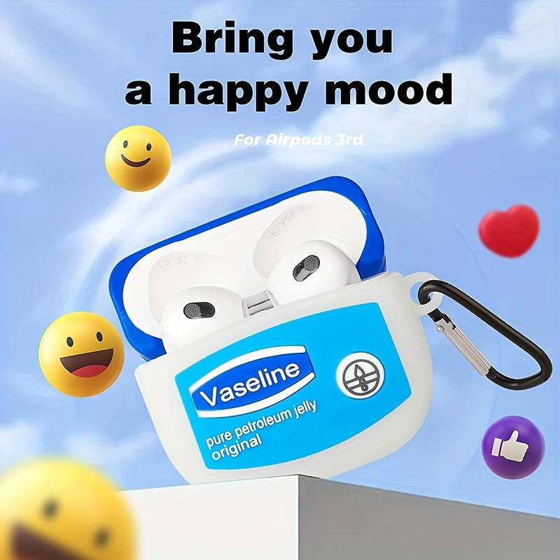 Vỏ Bảo Vệ Hộp Sạc Tai Nghe bluetooth airpods pro 2 airpods 1 2 pro 3 Hình vaseline 3d Dễ Thương