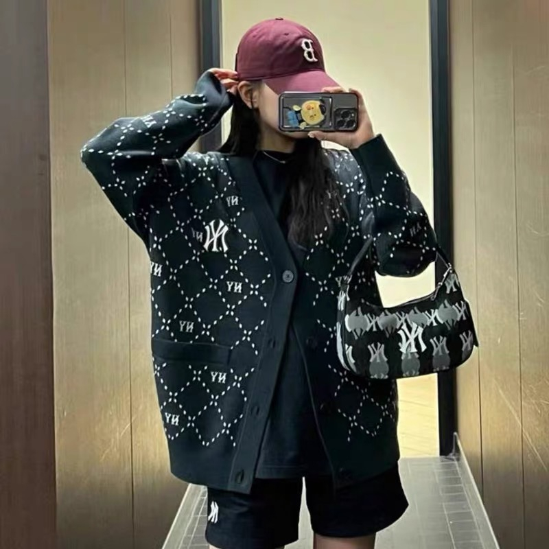 MLB ❤❤ Áo KhoáC cardigan Cổ Chữ v Thêu Chữ ny
