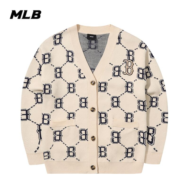 MLB ❤❤ Áo KhoáC cardigan Cổ Chữ v Thêu Chữ ny