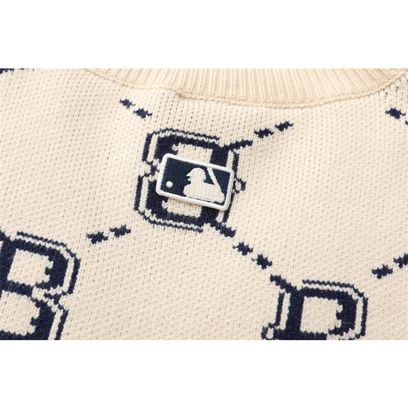 MLB ❤❤ Áo KhoáC cardigan Cổ Chữ v Thêu Chữ ny