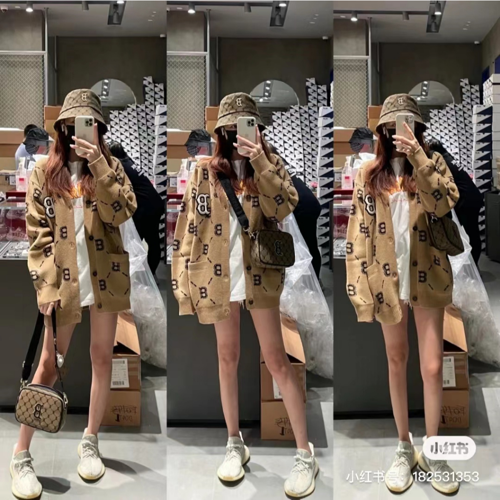 MLB ❤❤ Áo KhoáC cardigan Cổ Chữ v Thêu Chữ ny