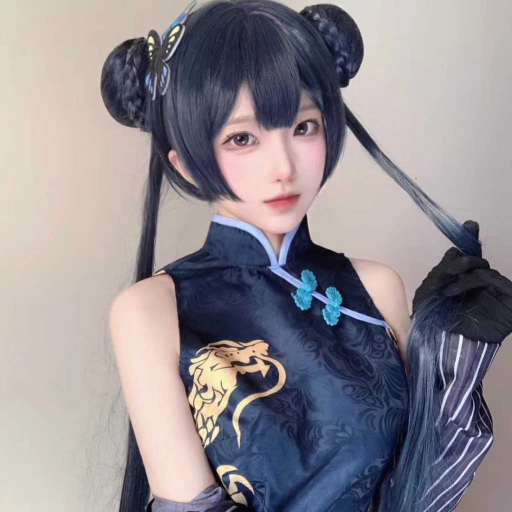 Blue Archive  kisaki cosplay Costume Cheongsam suit Loli windbreaker   Anime Game Halloween