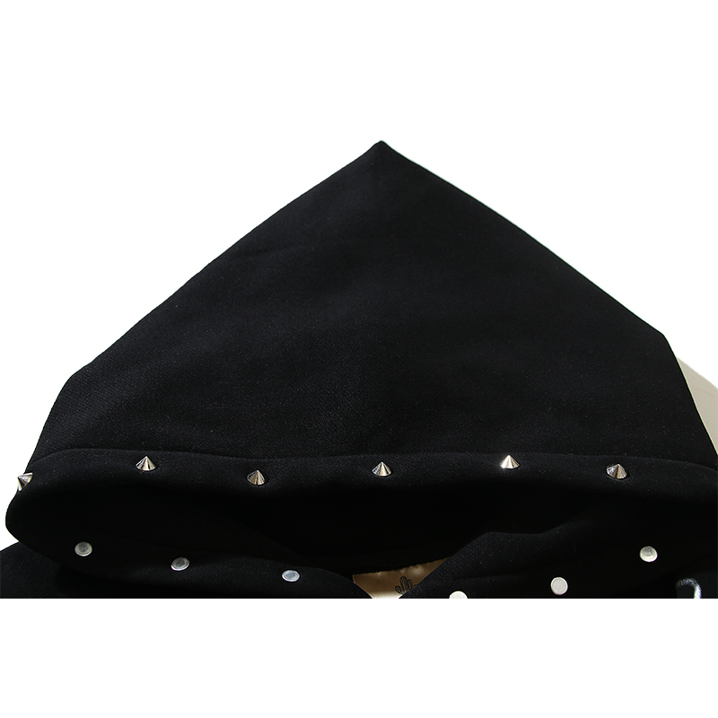 Áo hoodie Ngoại Cỡ Đính Đinh Tán Tia Chớp Thời Trang Đường Phố Cho Nam Và Nữ