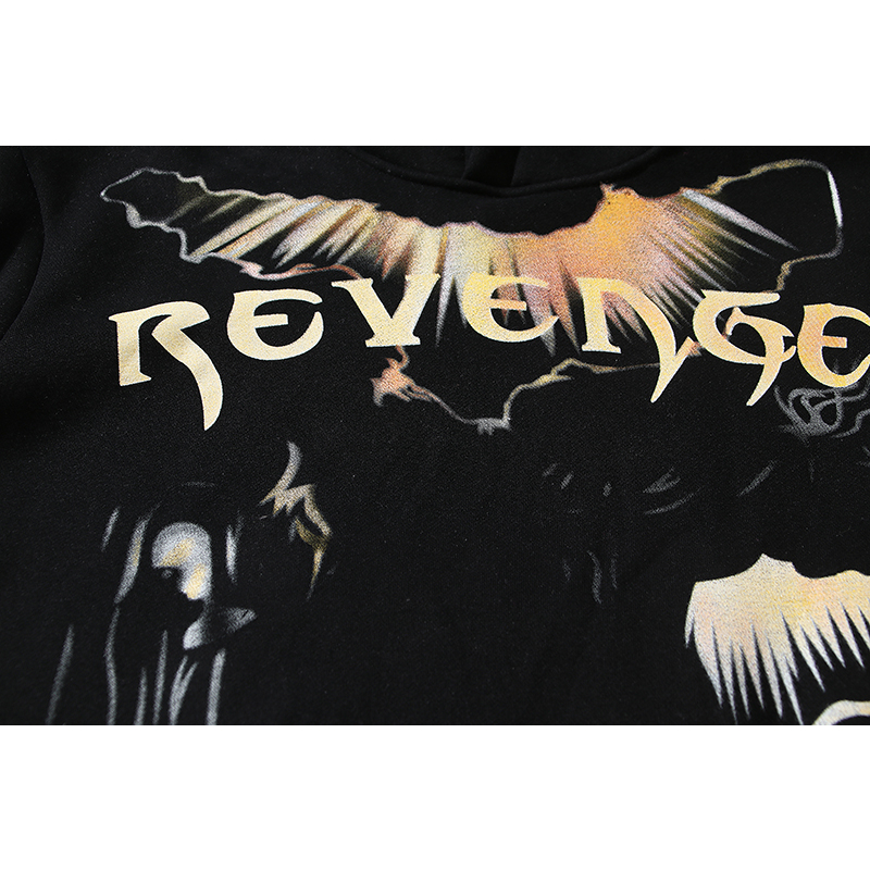 Áo hoodie Ngoại Cỡ Đính Đinh Tán Tia Chớp Thời Trang Đường Phố Cho Nam Và Nữ