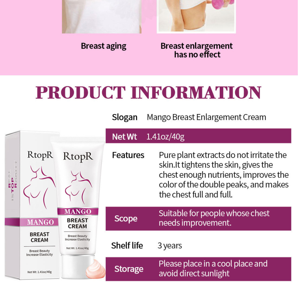 Kem Massage Làm Săn Chắc Và Nở Ngực Nhanh Chóng RtopR 40g