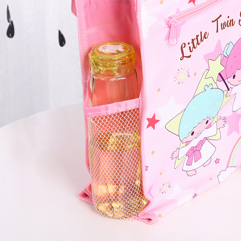 Mới Túi Vải oxford Hai Lớp In Họa Tiết Hoạt Hình Dễ Thương Dành Cho Học Sinh