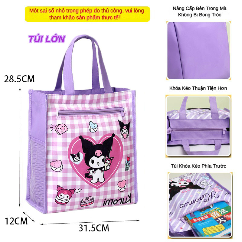 Túi tote Vải oxford Siêu Bền Chống Thấm Nước In Họa Tiết Hoạt Hình Cho Học Sinh