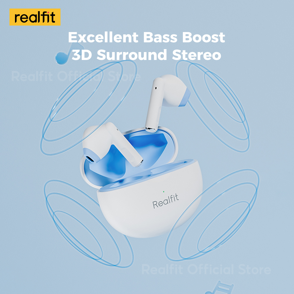Tai Nghe Bluetooth Realfit F2 Có Micro Âm Trầm Tuyệt Vời Chất Lượng Âm Thanh Tốt
