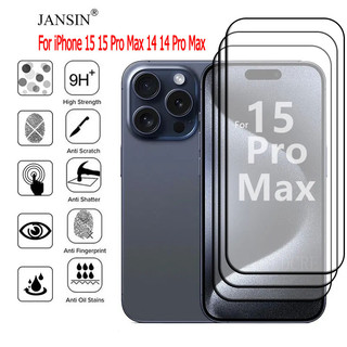 Jansin Kính cường lực iphone Full Màn Cho iPhone 15 Pro Max 7 8 Plus X XS XSMAX 11PRO MAX 12 13 14 Pro Max