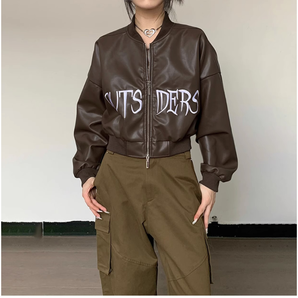 Áo Khoác Bóng Chày Dài Tay Phong Cách retro Thời Trang Cho Nữ