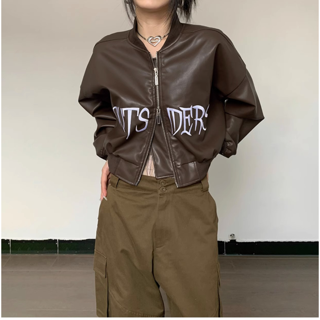 Áo Khoác Bóng Chày Dài Tay Phong Cách retro Thời Trang Cho Nữ