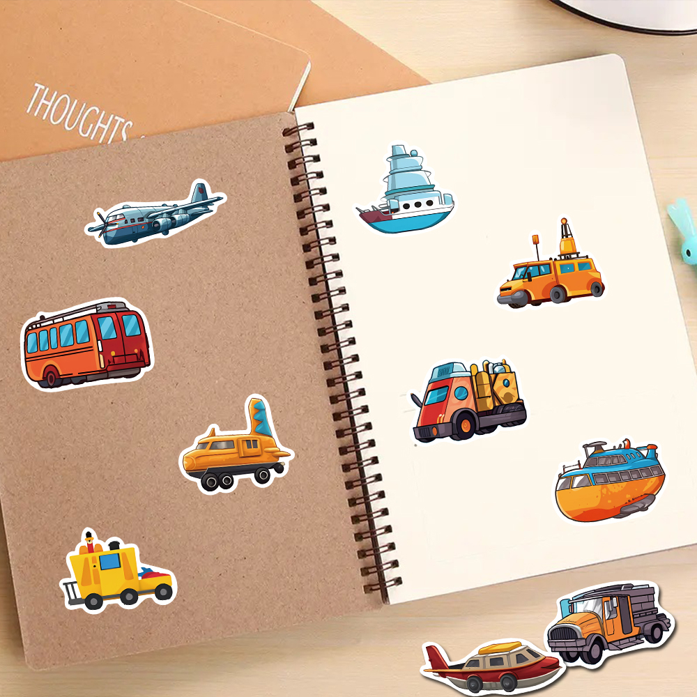 Bộ 50 Miếng Dán Hoạt Hình Chống Thấm Nước Trang Trí Xe Hơi / Máy Bay / Điện Thoại Di Động