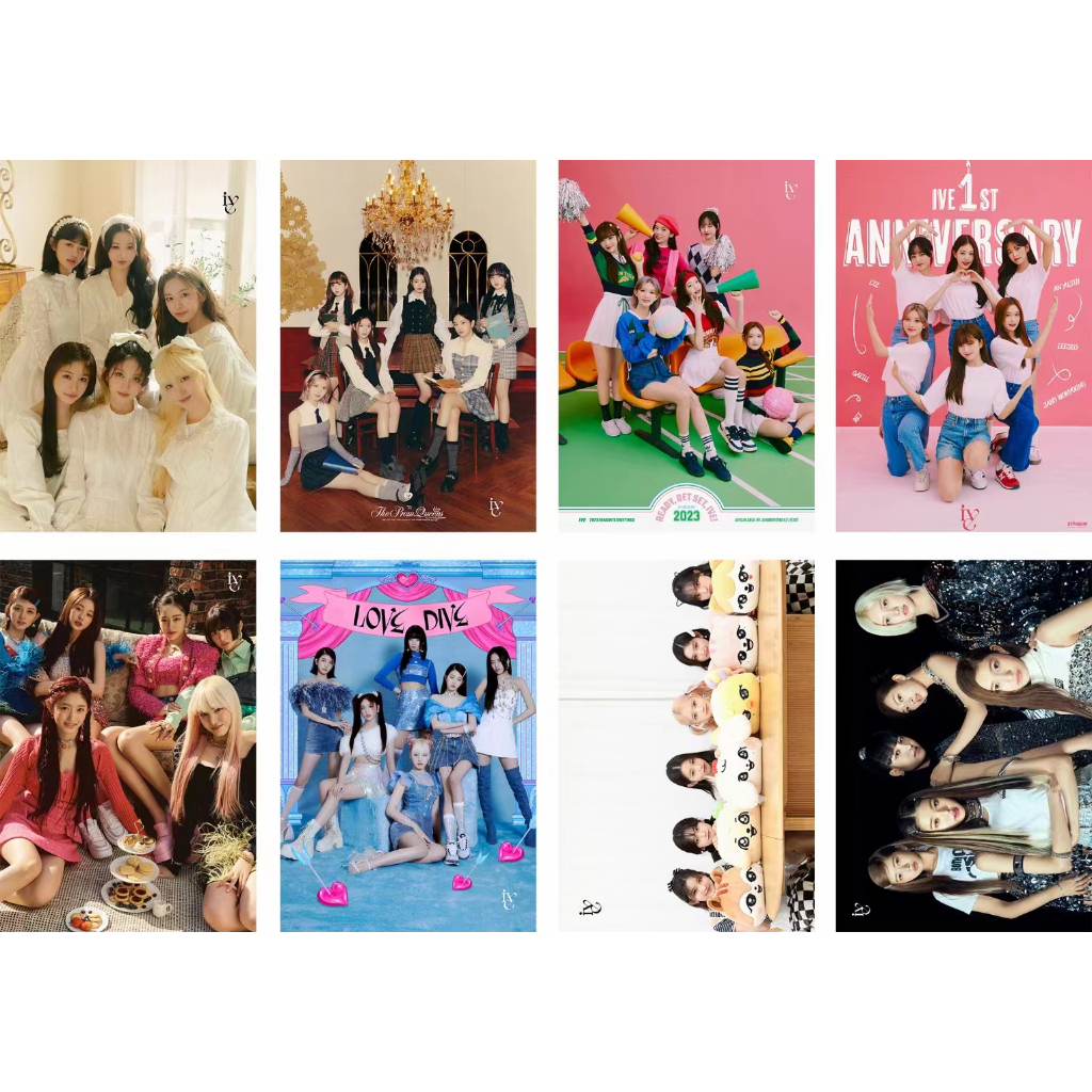 Set 8 Tấm Poster Khổ a3 In Hình Nhóm Nhạc kpop aespa twice