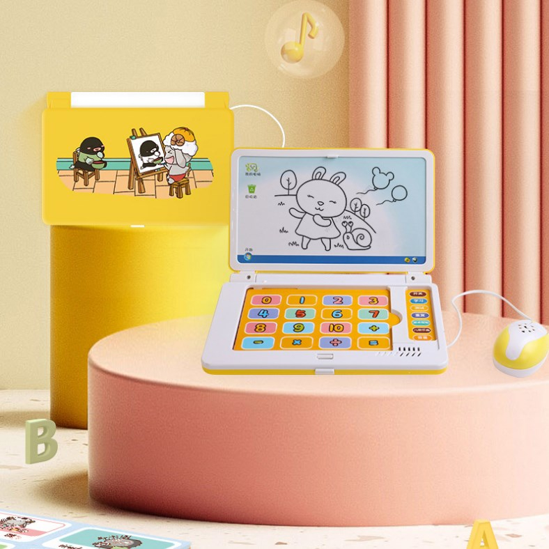 Kids Fitness Trẻ Em Học Laptop Hiệu Ứng Âm Thanh Giáo Dục Toán Tiếng Anh Chính Tả Mầm Non Cho Bé Trai Gái