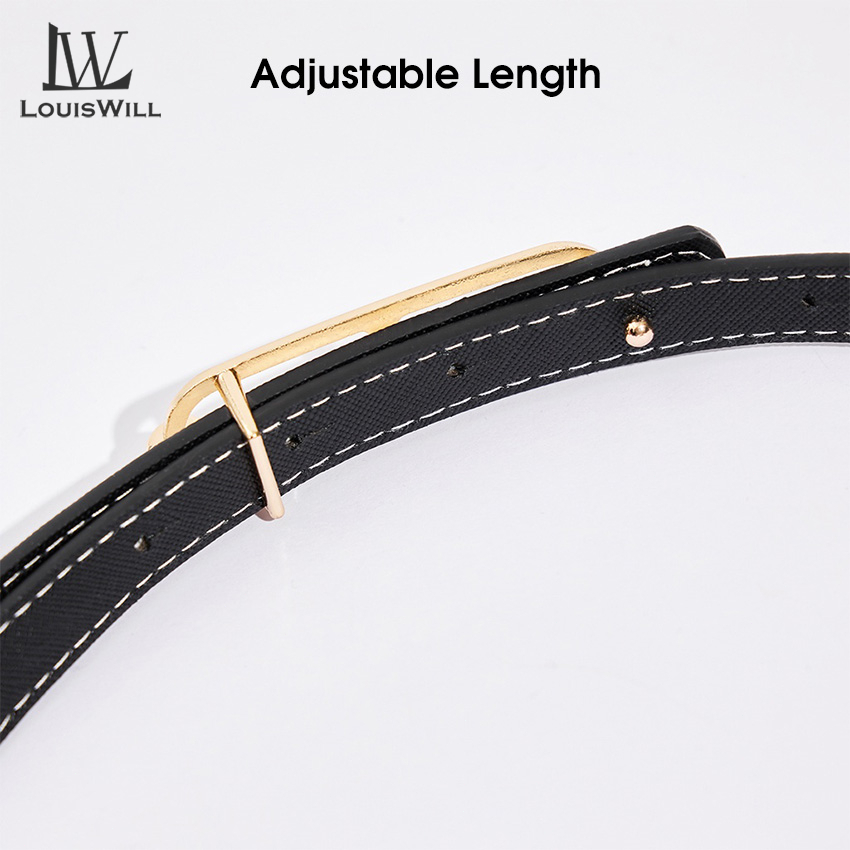Louiswill Thắt Lưng Mỏng Khóa Hợp Kim Màu Vàng Kim Thanh Lịch Tùy Chỉnh Thời Trang Cho Nữ
