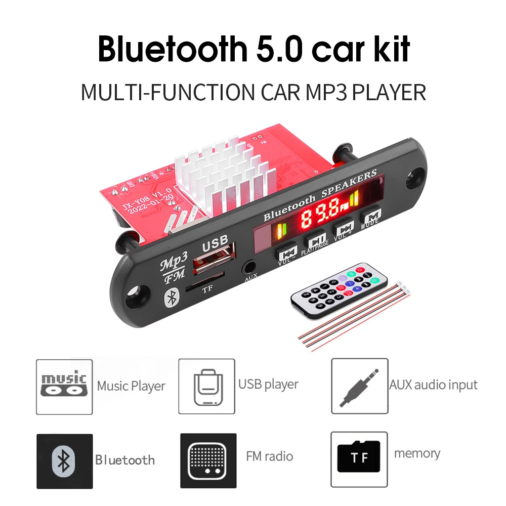 Bảng Mạch Khuếch Đại Âm Thanh 150w 12v 6.5mm fm radio tf usb Cho Xe Hơi