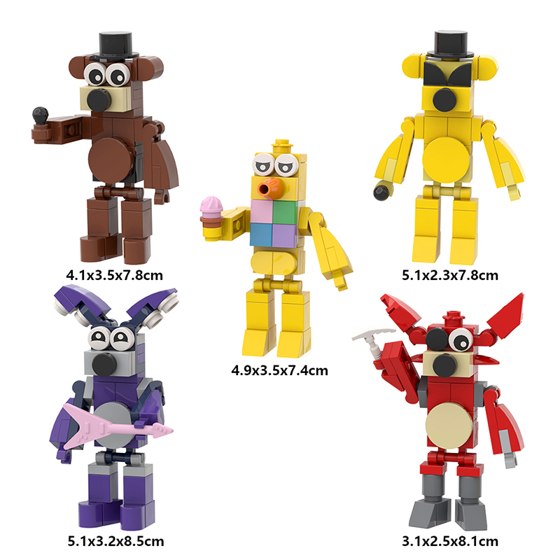 Bộ Đồ Chơi Lắp Ráp Mô Hình 5 Trong 1 five nights at Freddy 'S