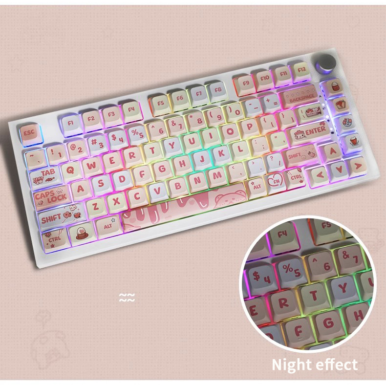 Dễ Thương Vỏ Bảo Vệ Chìa Khóa Hình Kem Dâu Tây Đáng Yêu 133 Phím