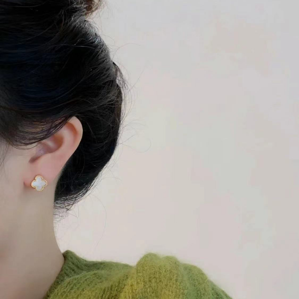 Vca Bông Tai Vỏ Sò Xanh mini Thời Trang