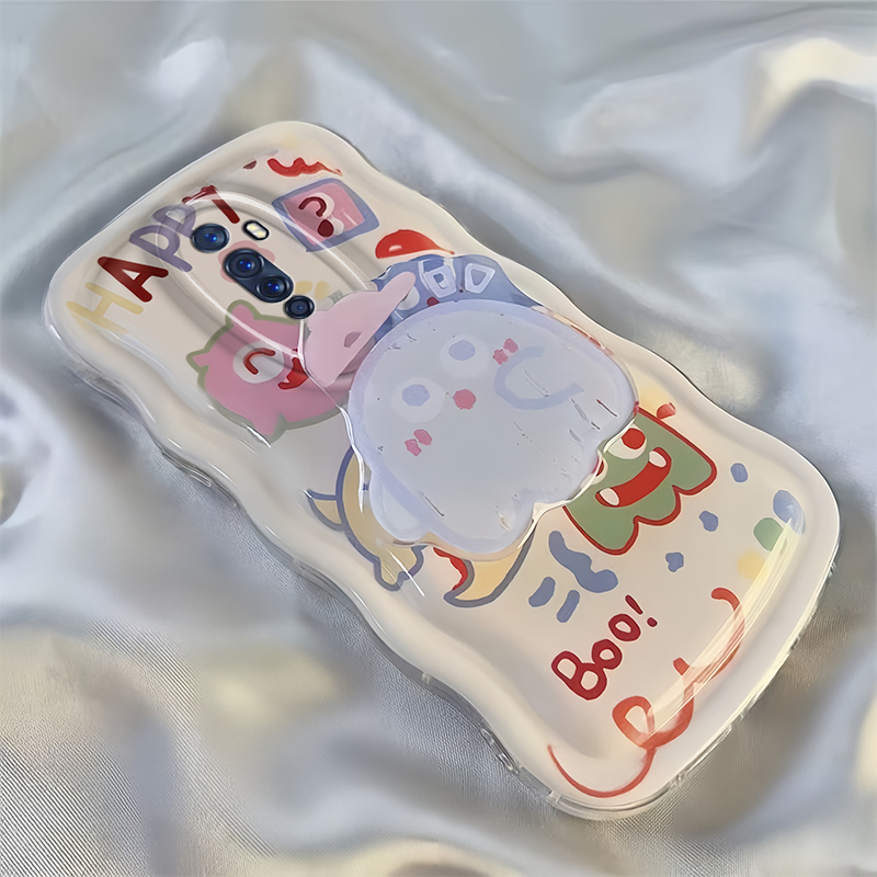 Ốp Điện Thoại Họa Tiết Quái Vật Hoạt Hình Cho oppo reno2 reno2f reno2z reno3 reno5 reno6 reno7 Giá Đỡ