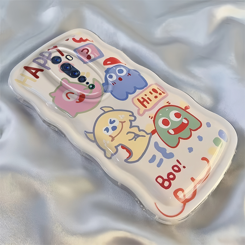 Ốp Điện Thoại Họa Tiết Quái Vật Hoạt Hình Cho oppo reno2 reno2f reno2z reno3 reno5 reno6 reno7 Giá Đỡ