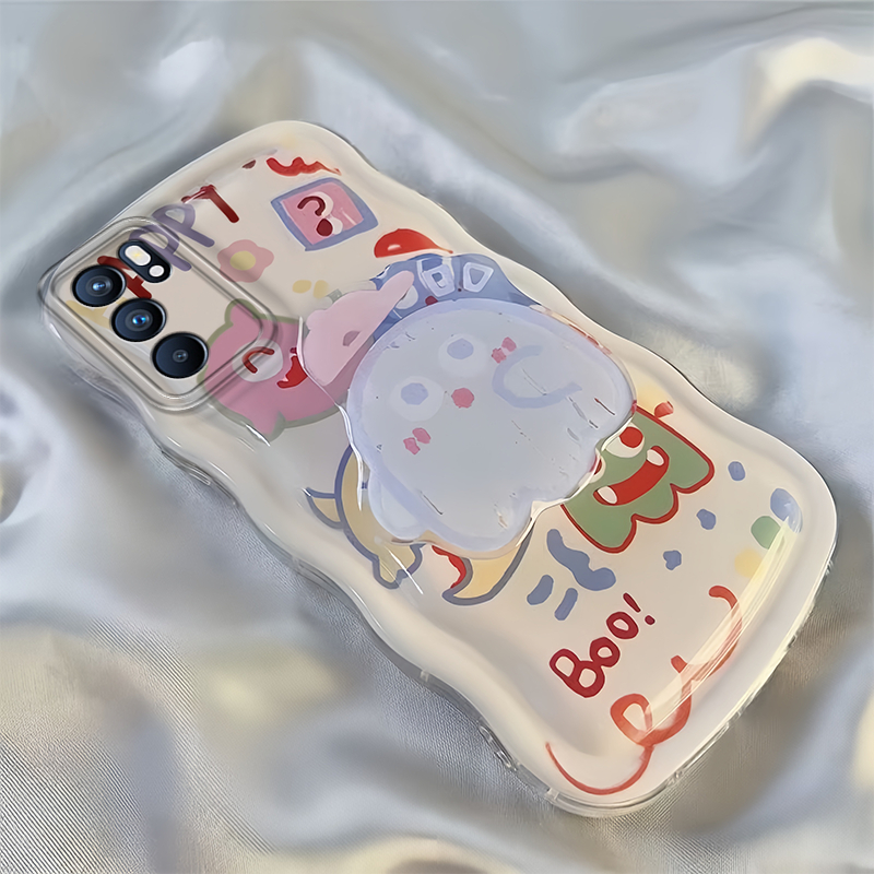 Ốp Điện Thoại Họa Tiết Quái Vật Hoạt Hình Cho oppo reno2 reno2f reno2z reno3 reno5 reno6 reno7 Giá Đỡ