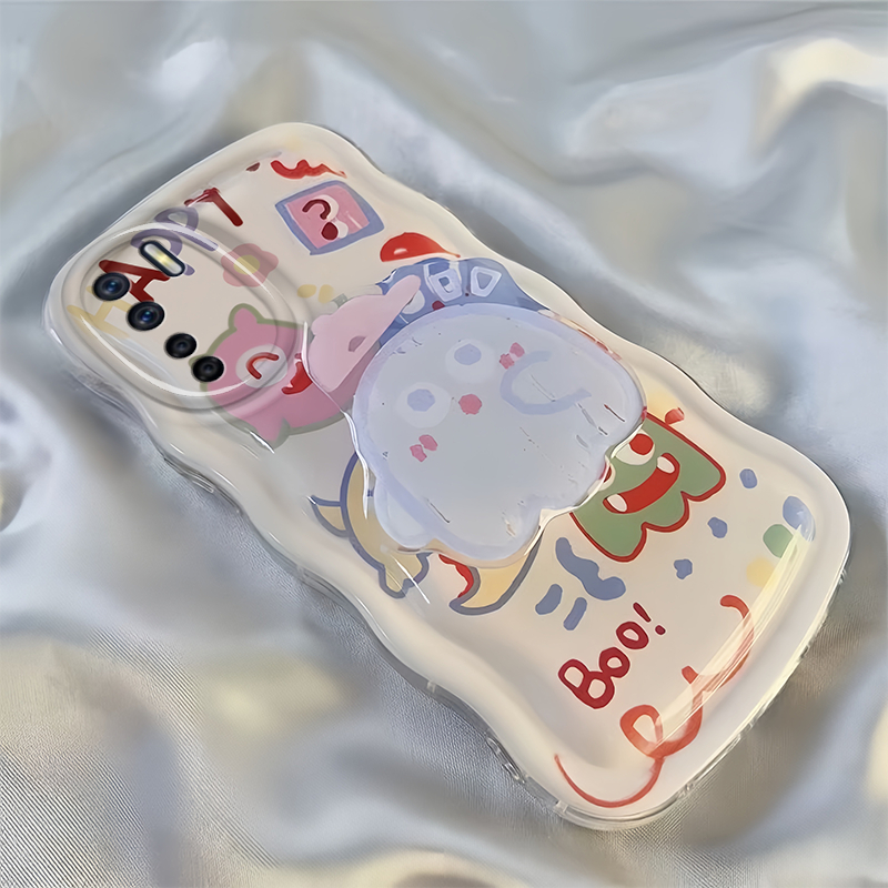 Ốp Điện Thoại Họa Tiết Quái Vật Hoạt Hình Cho oppo reno2 reno2f reno2z reno3 reno5 reno6 reno7 Giá Đỡ