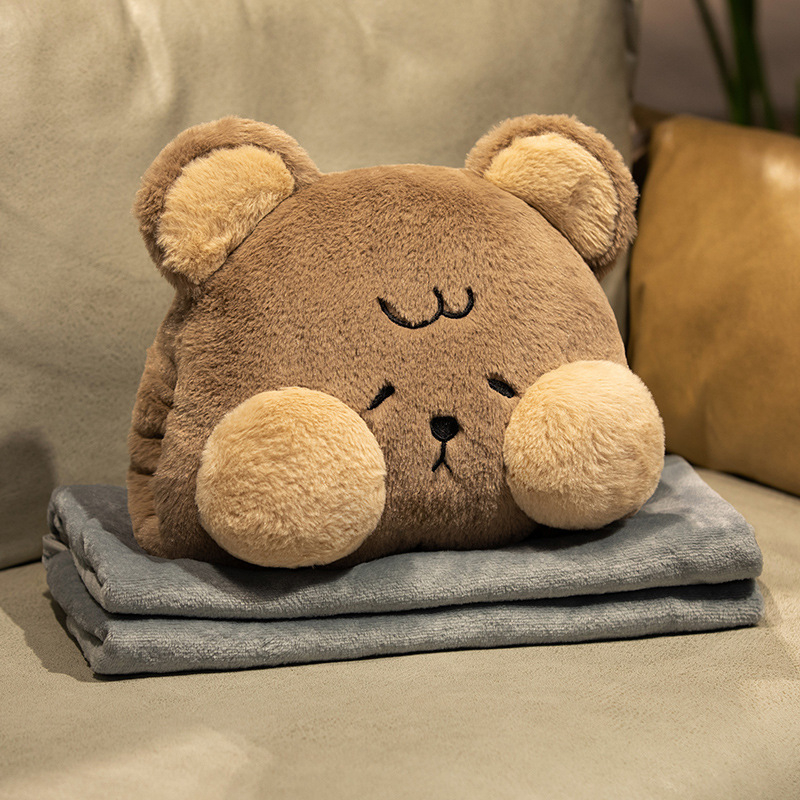 Chăn Gối Văn Phòng - Gối ngủ văn phòng kèm chăn Bông Mềm Mại Hình Thú Dễ Thương Giữ Ấm Mang Đi Du Lịch