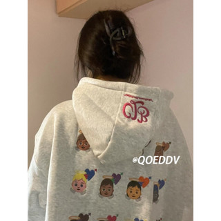Áo Khoác Sweater Có Mũ Trùm Thêu Hình Thiên Thần niche Phong Cách Hàn Quốc Thời Trang Thu Đông Mới Cho Nữ ouve