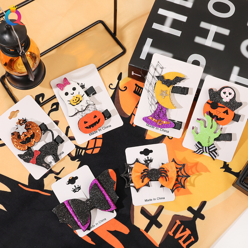 Kẹp Tóc Hình Đầu Lâu Hóa Trang halloween Dễ Thương