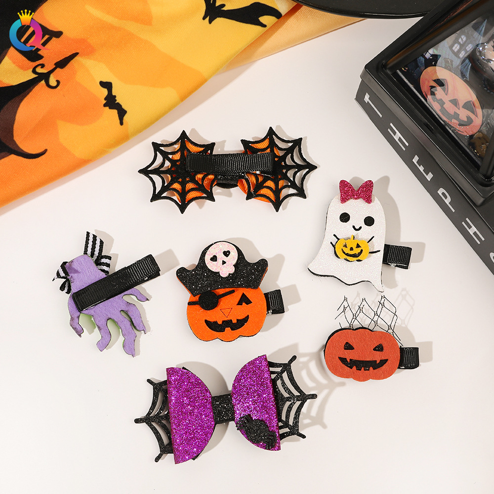 Kẹp Tóc Hình Đầu Lâu Hóa Trang halloween Dễ Thương