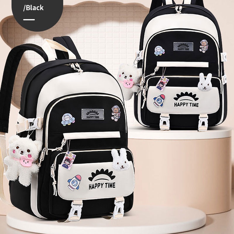 SUPER KIDS balo Học Sinh Trung Học Phong Cách Hàn Quốc Dễ Thương Cho Bé Gái Lớp 3-5 Và Lớp 6 túi