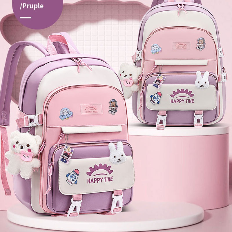 SUPER KIDS balo Học Sinh Trung Học Phong Cách Hàn Quốc Dễ Thương Cho Bé Gái Lớp 3-5 Và Lớp 6 túi