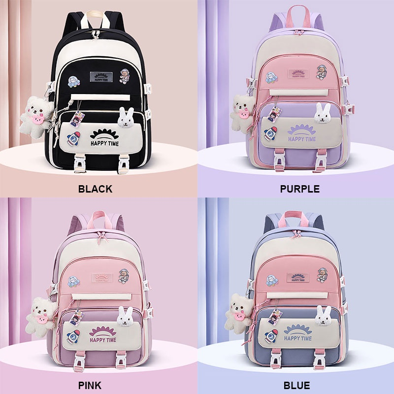 SUPER KIDS balo Học Sinh Trung Học Phong Cách Hàn Quốc Dễ Thương Cho Bé Gái Lớp 3-5 Và Lớp 6 túi