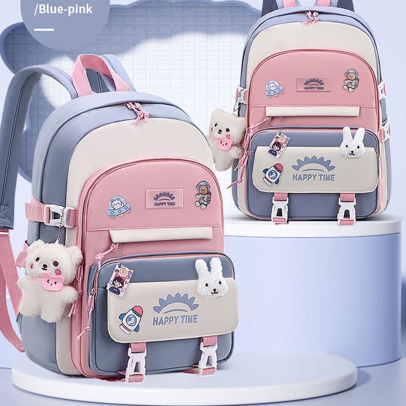 SUPER KIDS balo Học Sinh Trung Học Phong Cách Hàn Quốc Dễ Thương Cho Bé Gái Lớp 3-5 Và Lớp 6 túi