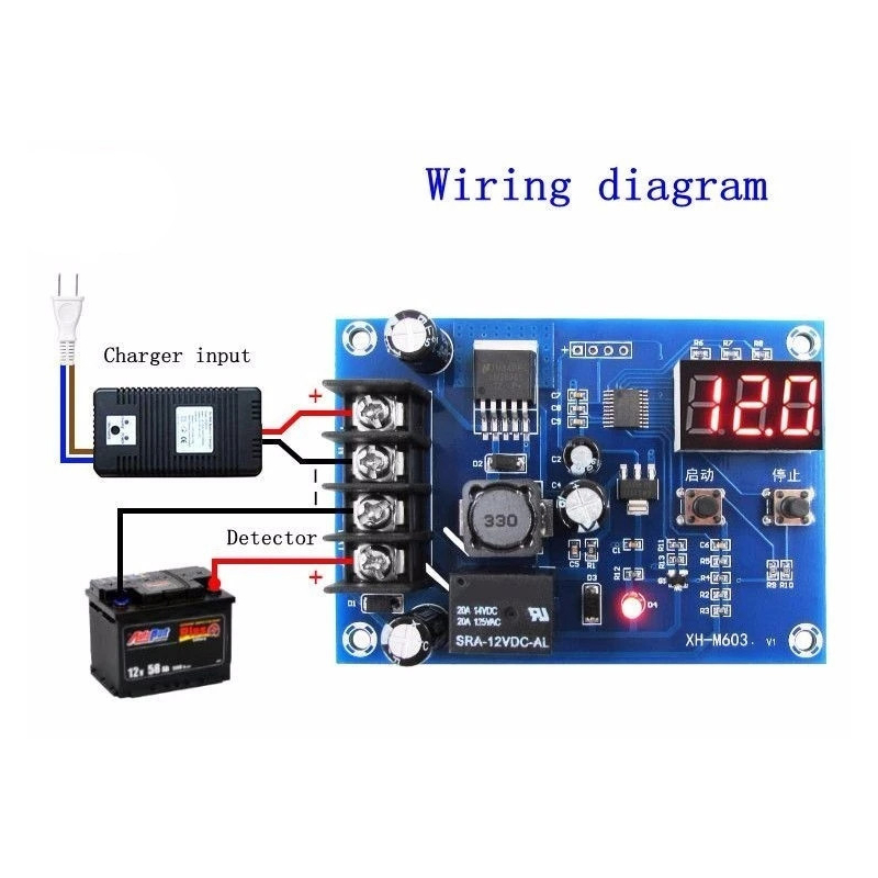 XH-M603 MẠCH SẠC PIN LITTHIUM HOẶC ẮC QUY, SẠC PHÙ HỢP VỚI CÁC LOẠI PIN VÀ ẮC QUY CÓ ĐIỆN ÁP 12V-24V