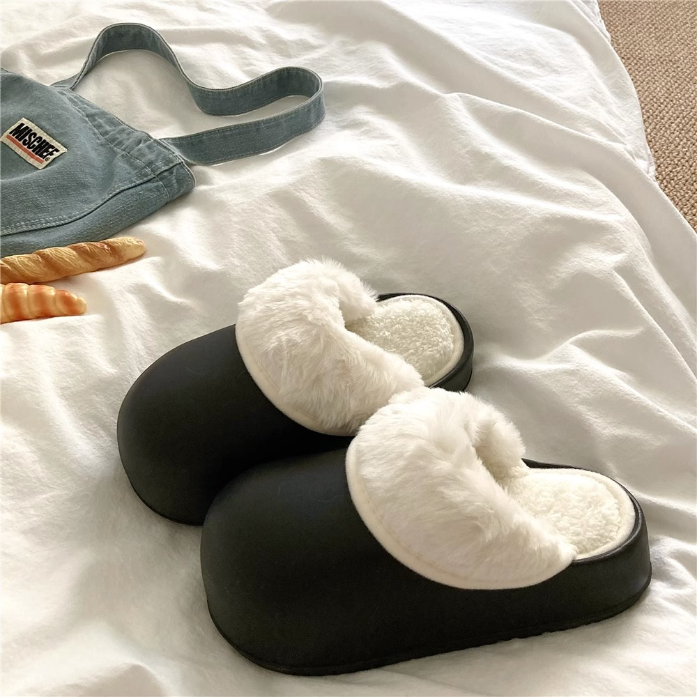 HHH  Dép bông Dép Lông dép bánh mì nữ đi trong nhà ĐẾ CAO SU FMR2390PSX 37Z230912