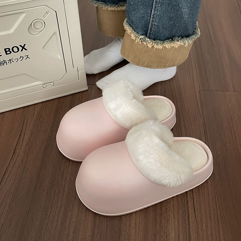 HHH  Dép bông Dép Lông dép bánh mì nữ đi trong nhà ĐẾ CAO SU FMR2390PSX 37Z230912