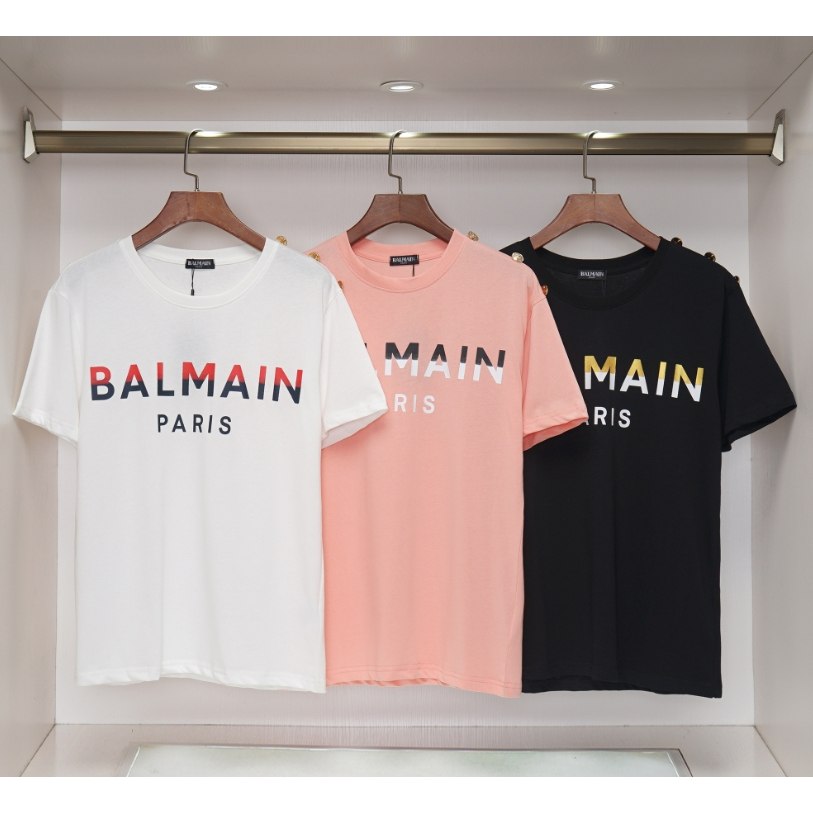 BALMAIN Áo Thun Tay Ngắn In Hình Thời Trang 200g 200g